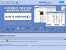 Tablet Screenshot of allcursors.com